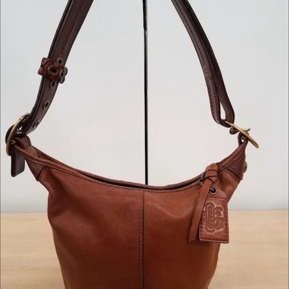 Coach Handbags - VTG Coach RARE Bleeker Tattersall XL Bucket
Duffle in Brown